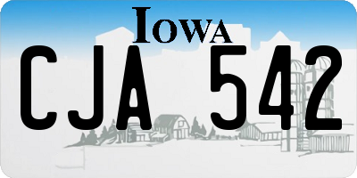 IA license plate CJA542