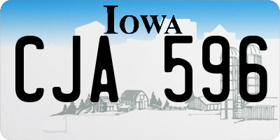 IA license plate CJA596