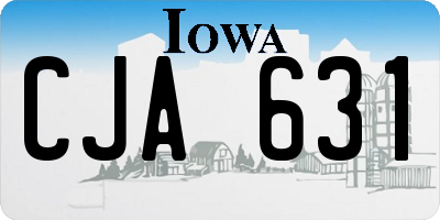 IA license plate CJA631