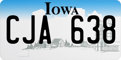 IA license plate CJA638