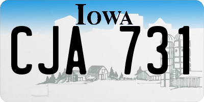 IA license plate CJA731