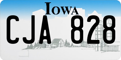 IA license plate CJA828