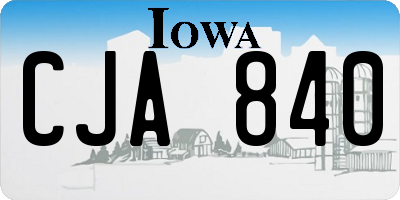 IA license plate CJA840