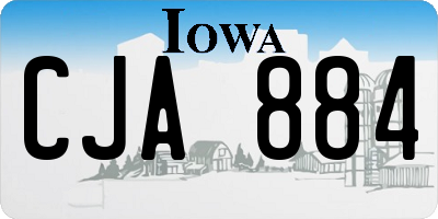 IA license plate CJA884