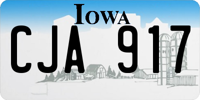IA license plate CJA917