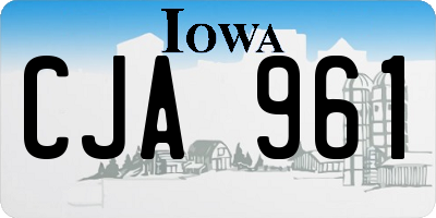 IA license plate CJA961