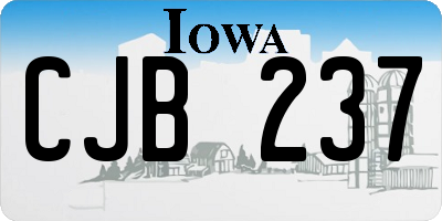 IA license plate CJB237