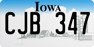 IA license plate CJB347
