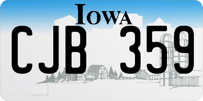 IA license plate CJB359