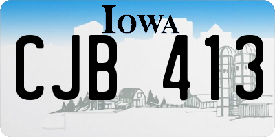 IA license plate CJB413