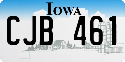 IA license plate CJB461