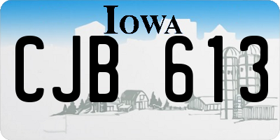 IA license plate CJB613