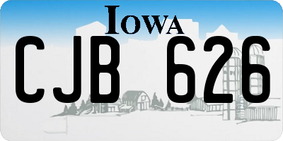 IA license plate CJB626