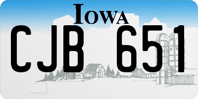 IA license plate CJB651