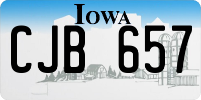 IA license plate CJB657