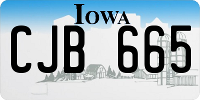 IA license plate CJB665