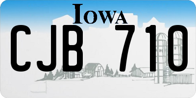 IA license plate CJB710