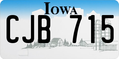 IA license plate CJB715