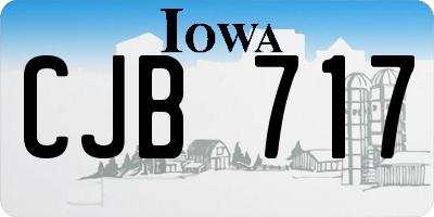 IA license plate CJB717