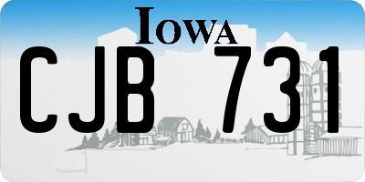 IA license plate CJB731