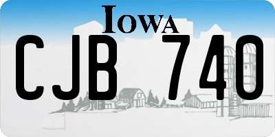 IA license plate CJB740