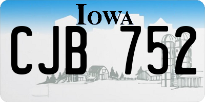 IA license plate CJB752