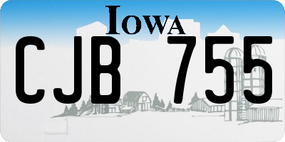 IA license plate CJB755