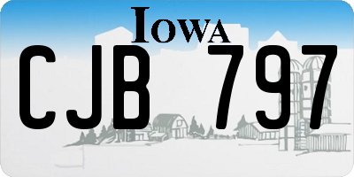 IA license plate CJB797