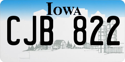 IA license plate CJB822
