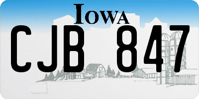 IA license plate CJB847