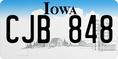 IA license plate CJB848