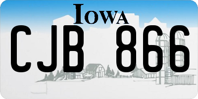 IA license plate CJB866