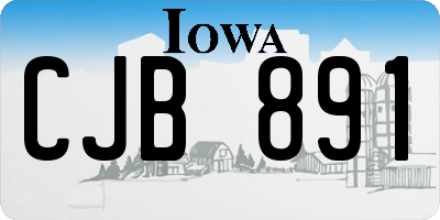 IA license plate CJB891