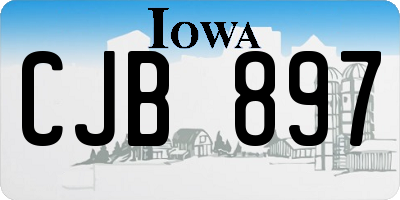 IA license plate CJB897