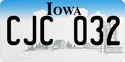 IA license plate CJC032