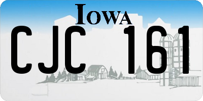 IA license plate CJC161