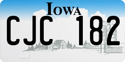 IA license plate CJC182