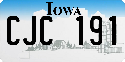 IA license plate CJC191
