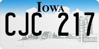 IA license plate CJC217