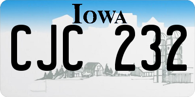 IA license plate CJC232