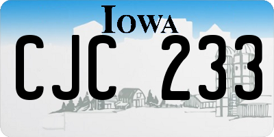 IA license plate CJC233