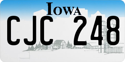 IA license plate CJC248