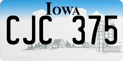 IA license plate CJC375