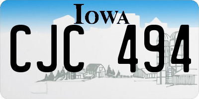 IA license plate CJC494