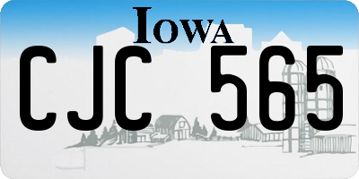 IA license plate CJC565