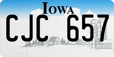 IA license plate CJC657