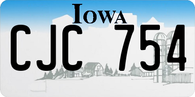 IA license plate CJC754