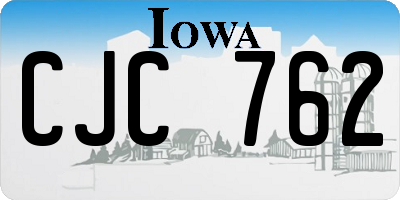 IA license plate CJC762