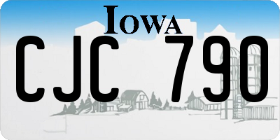 IA license plate CJC790