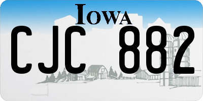 IA license plate CJC882
